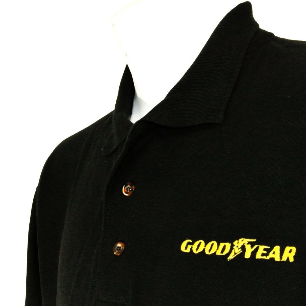 GOODYEAR Tire Automotive Employee Uniform Polo Shirt Black NEW Size L Large